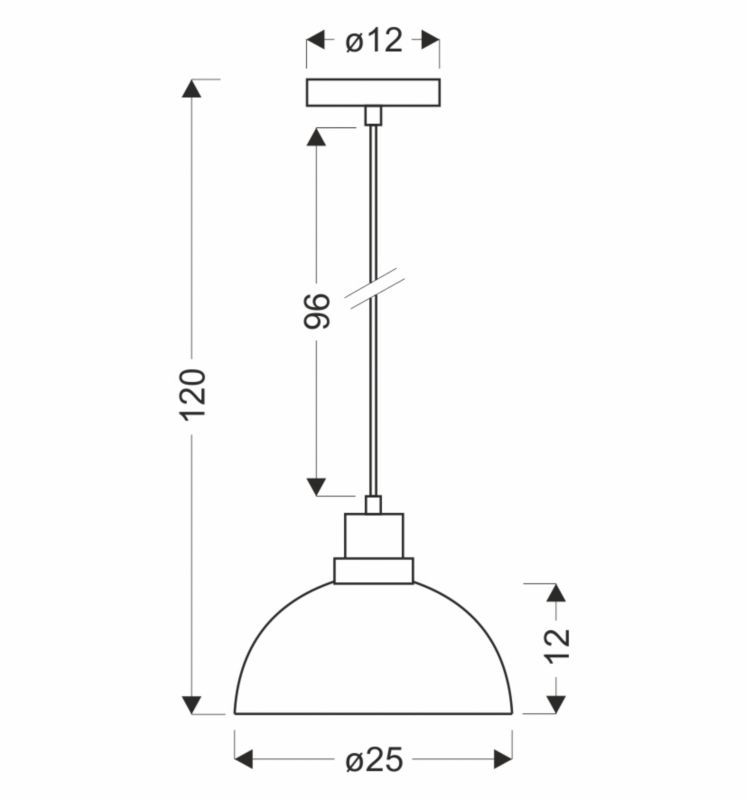 Lampa wisząca Candellux Lighting Barca 1 x E27 czarna/smoke