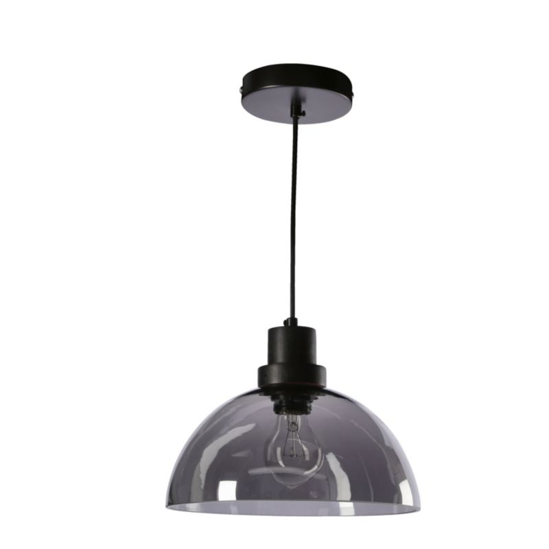 Lampa wisząca Candellux Lighting Barca 1 x E27 czarna/smoke