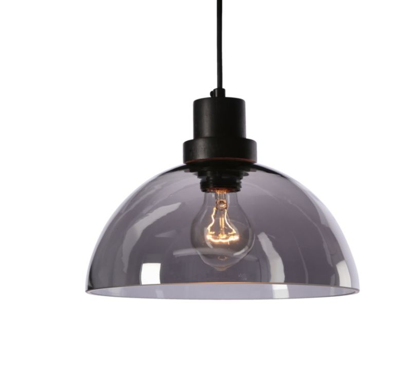 Lampa wisząca Candellux Lighting Barca 1 x E27 czarna/smoke