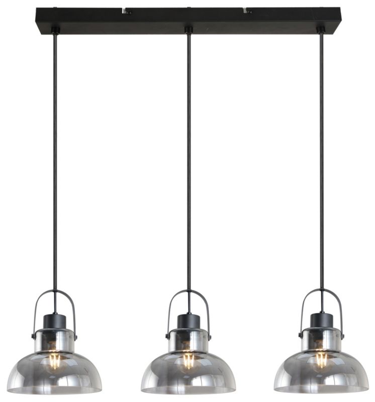 Lampa wisząca Dijon 3 x E27 czarny mat