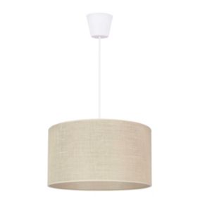 Lampa wisząca Duolla 1 x E27 biała juta