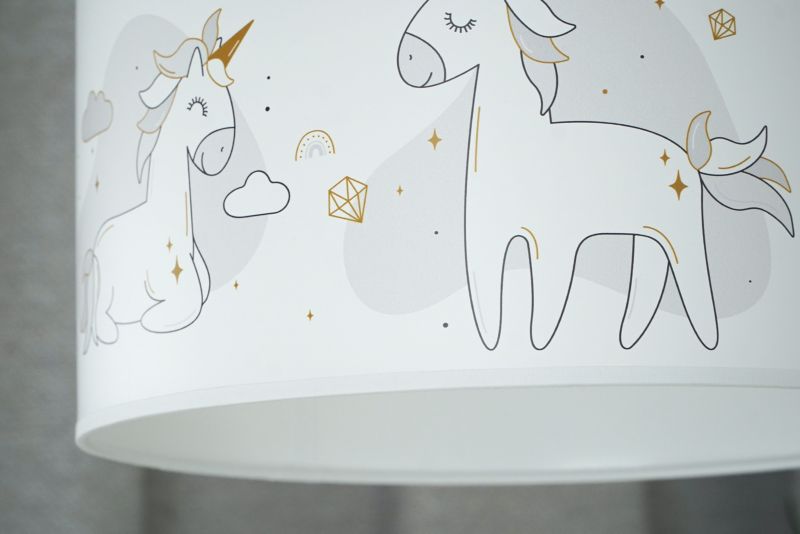 Lampa wisząca Duolla 1 x E27 jednorożce