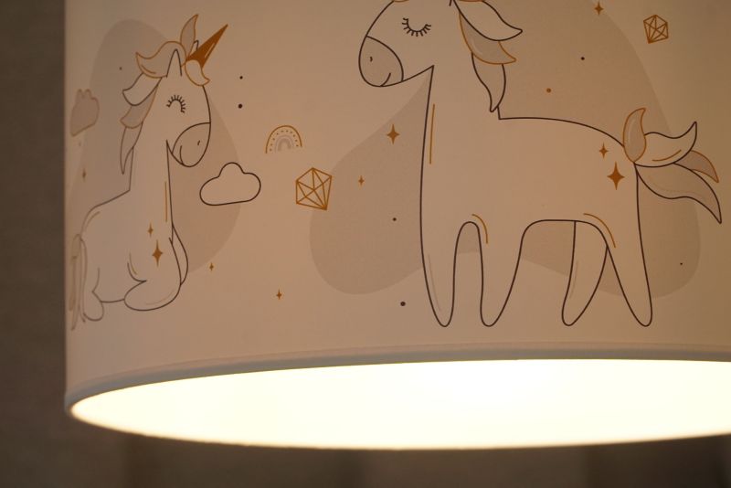 Lampa wisząca Duolla 1 x E27 jednorożce