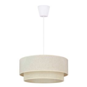 Lampa wisząca Duolla Boho 1 x E27 biała/juta