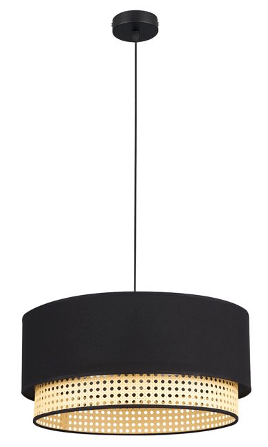 Lampa wisząca Duolla Boho 1 x E27 czarna / rattan
