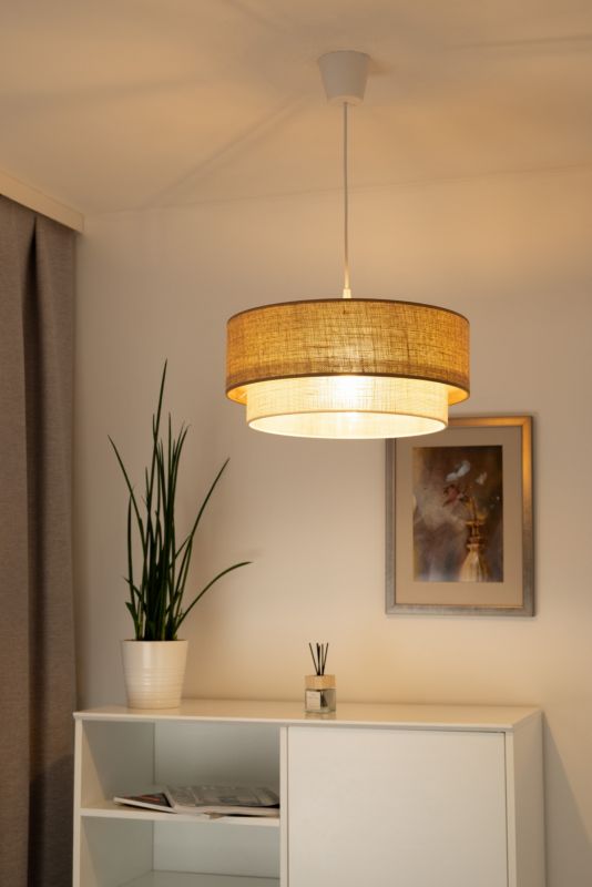 Lampa wisząca Duolla Boho 1 x E27 juta/beżowy, ecru
