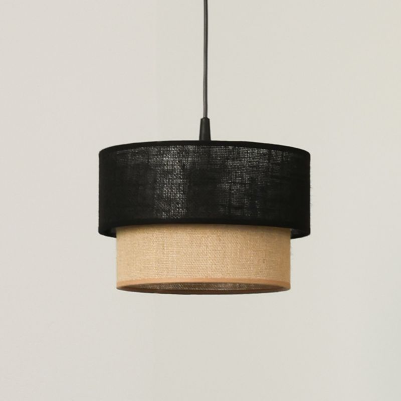 Lampa wisząca Duolla Boho S 1-punktowa E27 czarna juta / juta