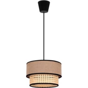 Lampa wisząca Duolla Boho XS 1-punktowa E27 juta / rattan