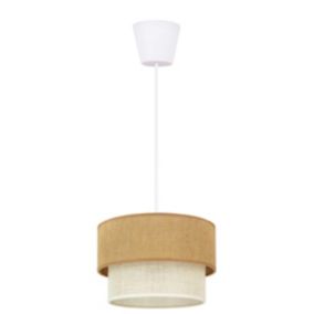 Lampa wisząca Duolla Boho XS 1 x E27 juta/biała juta