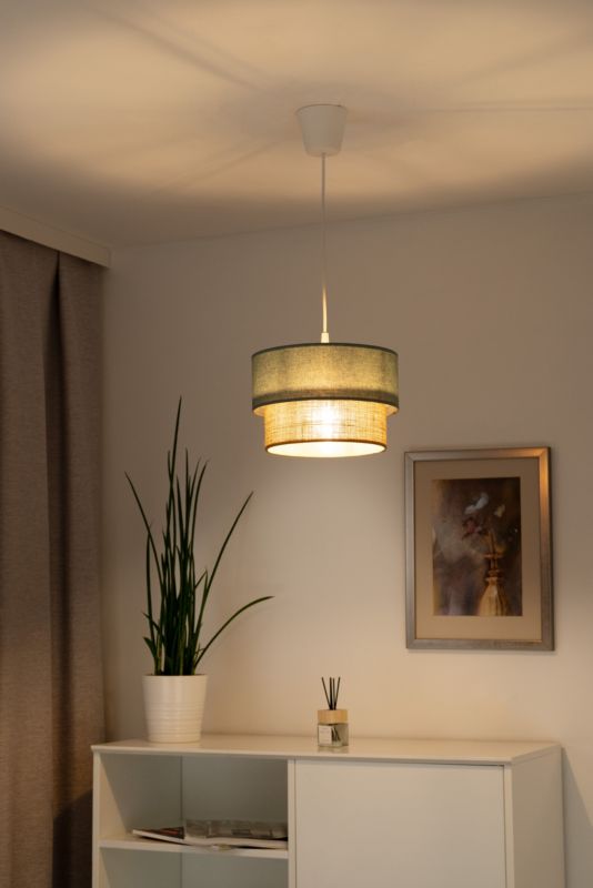 Lampa wisząca Duolla Boho XS 1 x E27 szara/juta
