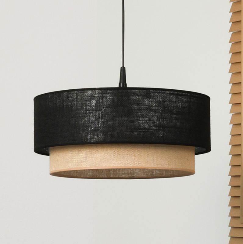 Lampa wisząca Duolla Boho XXS 1-punktowa E27 czarna juta / juta