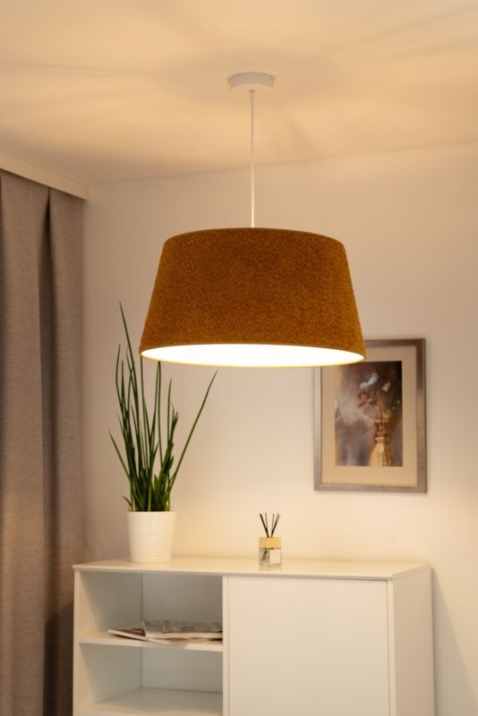 Lampa wisząca Duolla Cone 1 x E27 bukla pomarańczowa
