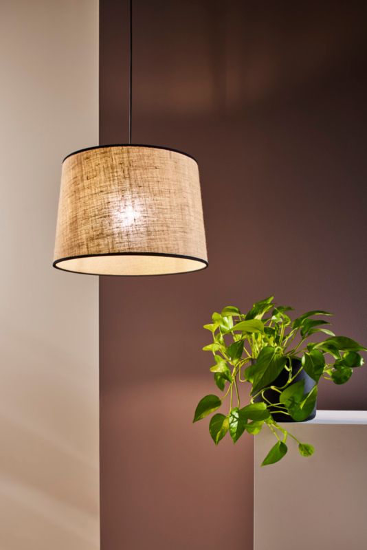 Lampa wisząca Duolla Cone L 1-punktowa czarna / juta