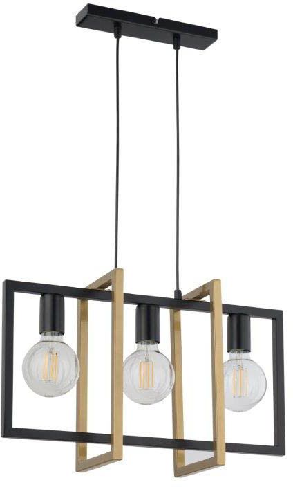 Lampa wisząca Eden 3-punktowa czarna/złota