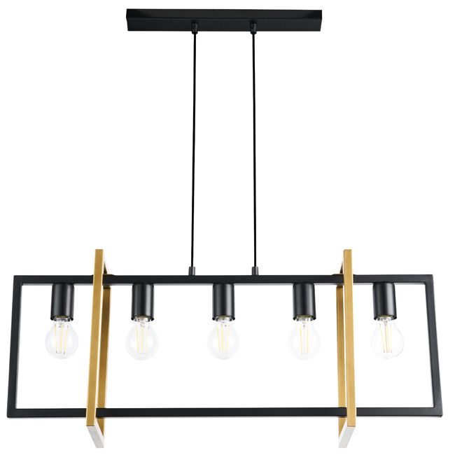 Lampa wisząca Eden 5-punktowa czarna/złota