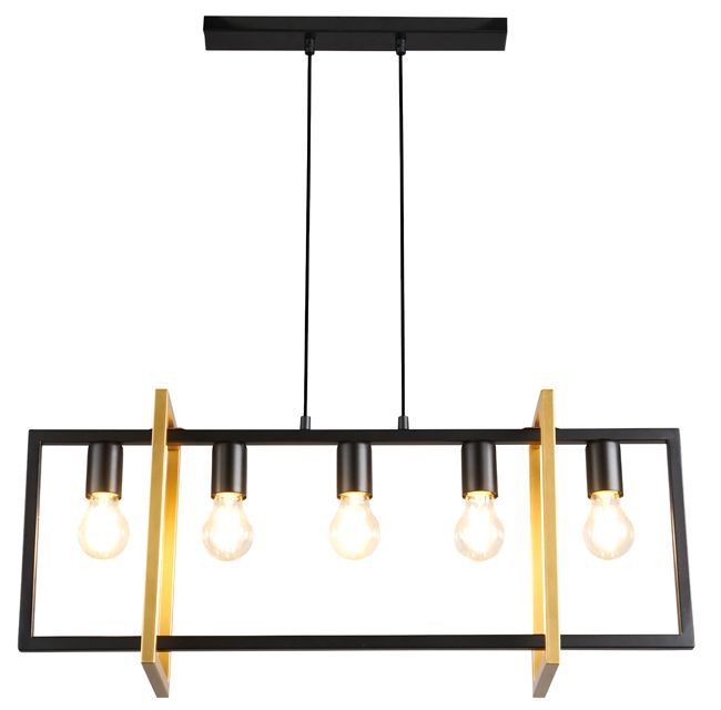 Lampa wisząca Eden 5-punktowa czarna/złota