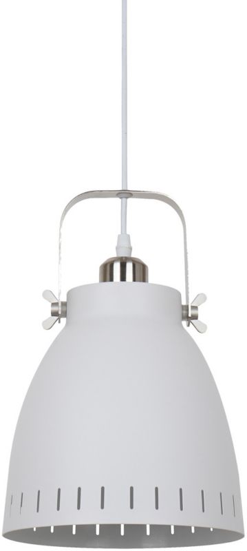 Lampa wisząca Franklin 1 x 60 W E27 biała/chrom