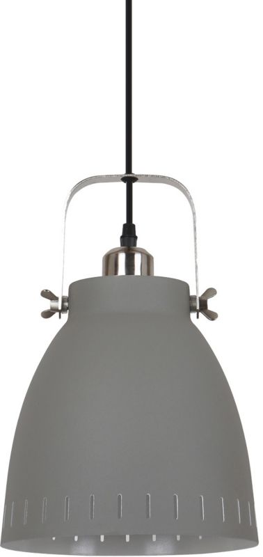 Lampa wisząca Franklin 1 x 60 W E27 szara/nikiel