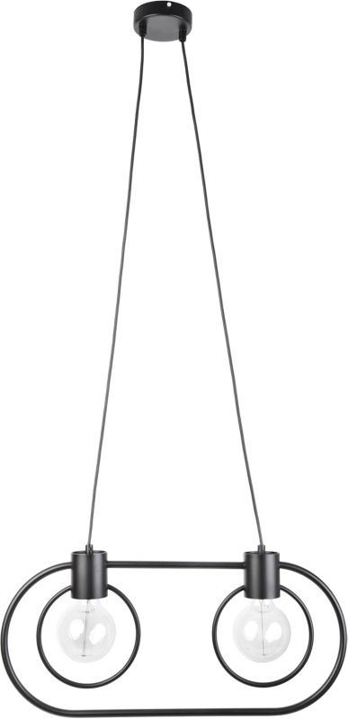 Lampa wisząca Fredo koło 2 x 60 W E27 czarna