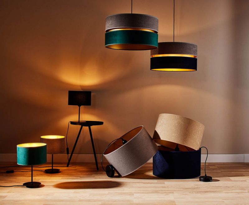 Lampa wisząca Goldie Duo 1 x E27 zielona