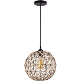 Lampa wisząca Goldlux Umea 1-punktowa E27 bambus