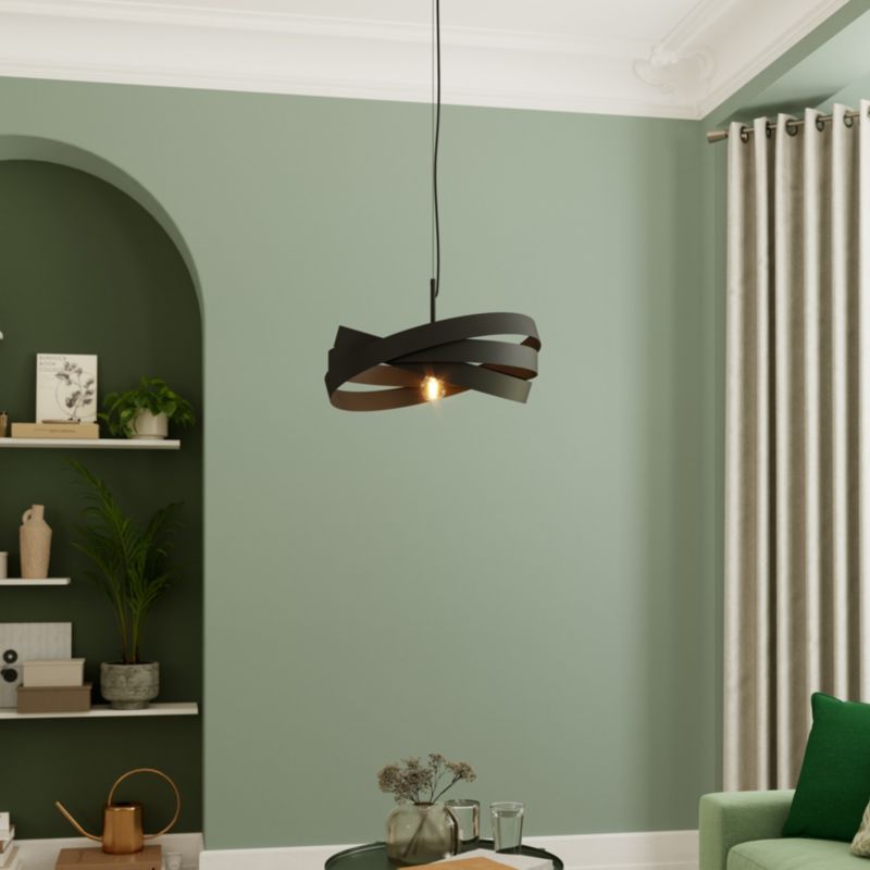 Lampa wisząca GoodHome Agiou 1-punktowa E27 czarny mat