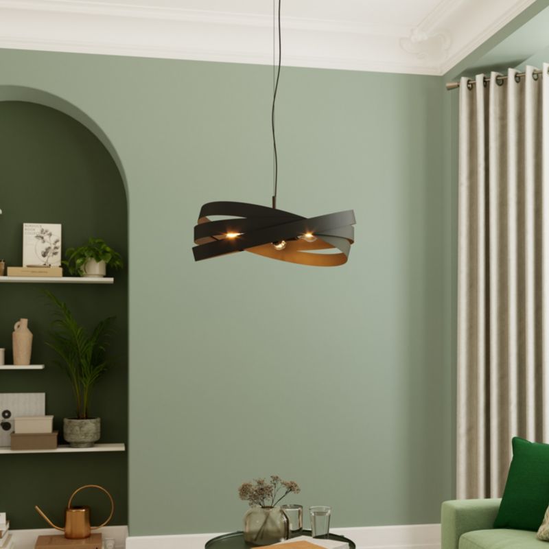 Lampa wisząca GoodHome Agiou 3-punktowa E27 czarny mat