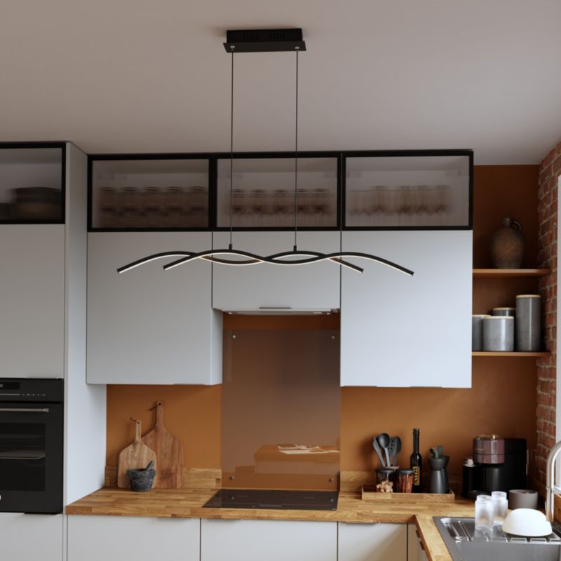 Lampa wisząca GoodHome Alani 1850 lm czarna DIM