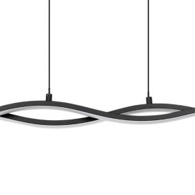 Lampa wisząca GoodHome Alani 1850 lm czarna DIM