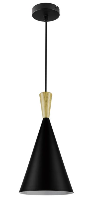 Lampa wisząca GoodHome Arraqis 1-punktowa E27 19 cm czarna
