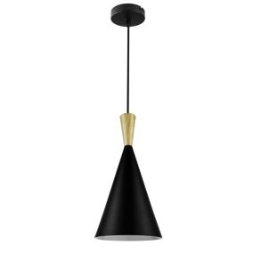 Lampa wisząca GoodHome Arraqis 1-punktowa E27 19 cm czarna