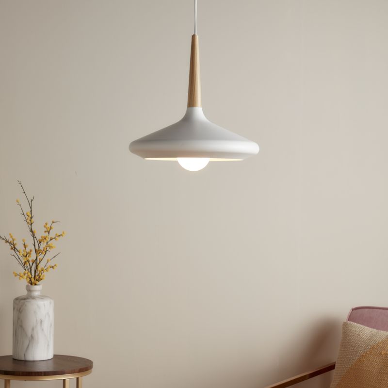 Lampa wisząca GoodHome Arraqis 1-punktowa E27 36 cm biała