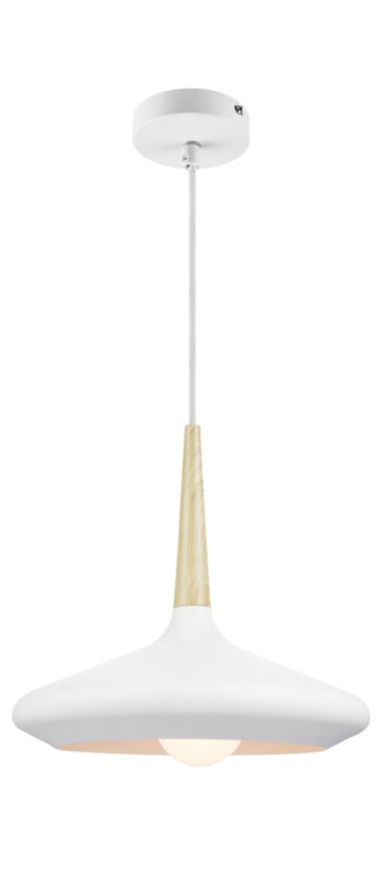 Lampa wisząca GoodHome Arraqis 1-punktowa E27 36 cm biała