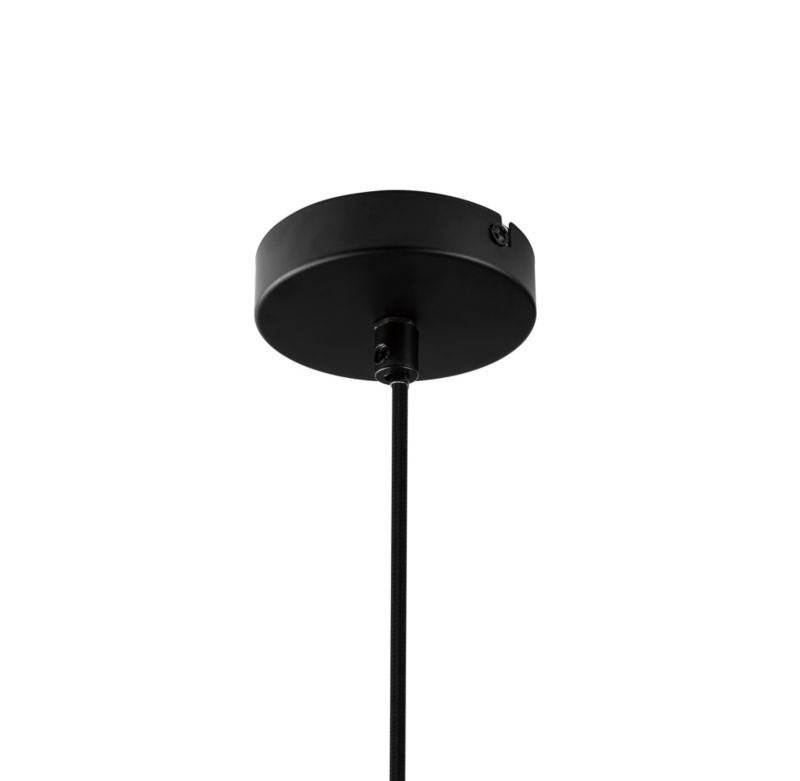 Lampa wisząca GoodHome Arraqis 1-punktowa E27 36 cm czarna z drewnem