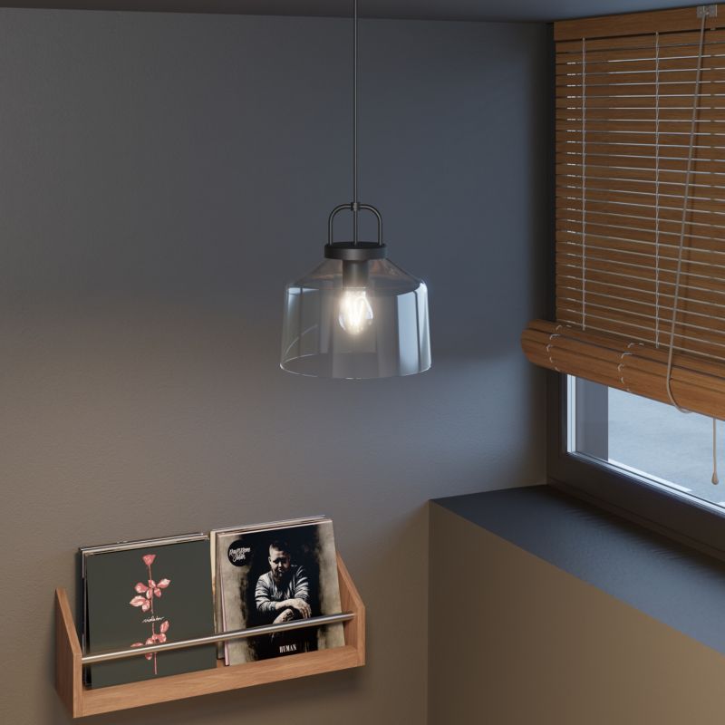 Lampa wisząca GoodHome Boronia 1 x E27 szklana 24 cm