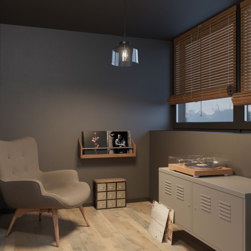 Lampa wisząca GoodHome Boronia 1 x E27 szklana 24 cm
