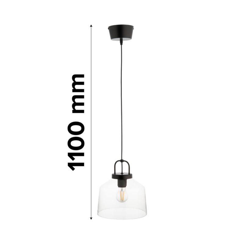 Lampa wisząca GoodHome Boronia 1 x E27 szklana 24 cm