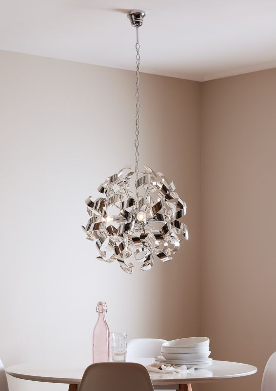 otgm6969 Lampa wisząca GoodHome Caladane 4-punktowa E14 chrom