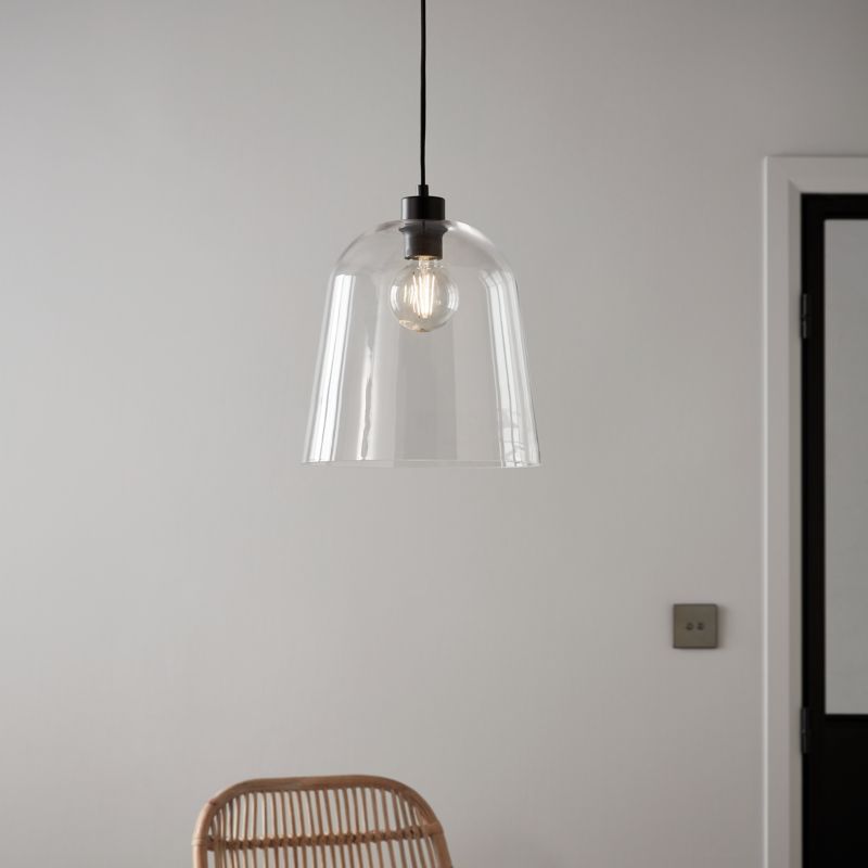 Lampa wisząca GoodHome Calume 1-punktowa E27 28 cm transparentna