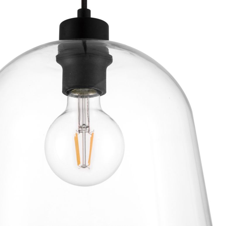 Lampa wisząca GoodHome Calume 1-punktowa E27 28 cm transparentna