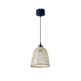 Lampa wisząca GoodHome Calume 1 x 60 W E27 18 cm bambus