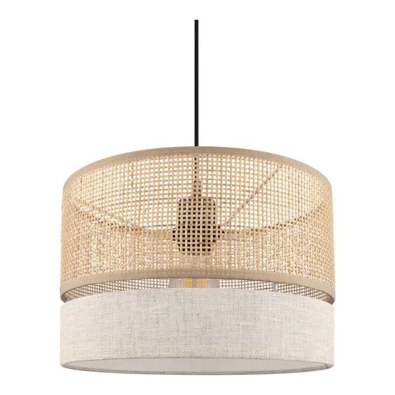 Lampa wisząca GoodHome Conebill 1 X E27 30 cm rattan/lina