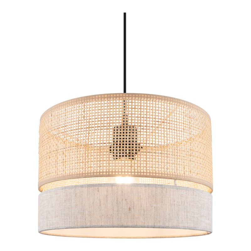 Lampa wisząca GoodHome Conebill 1 X E27 30 cm rattan/lina