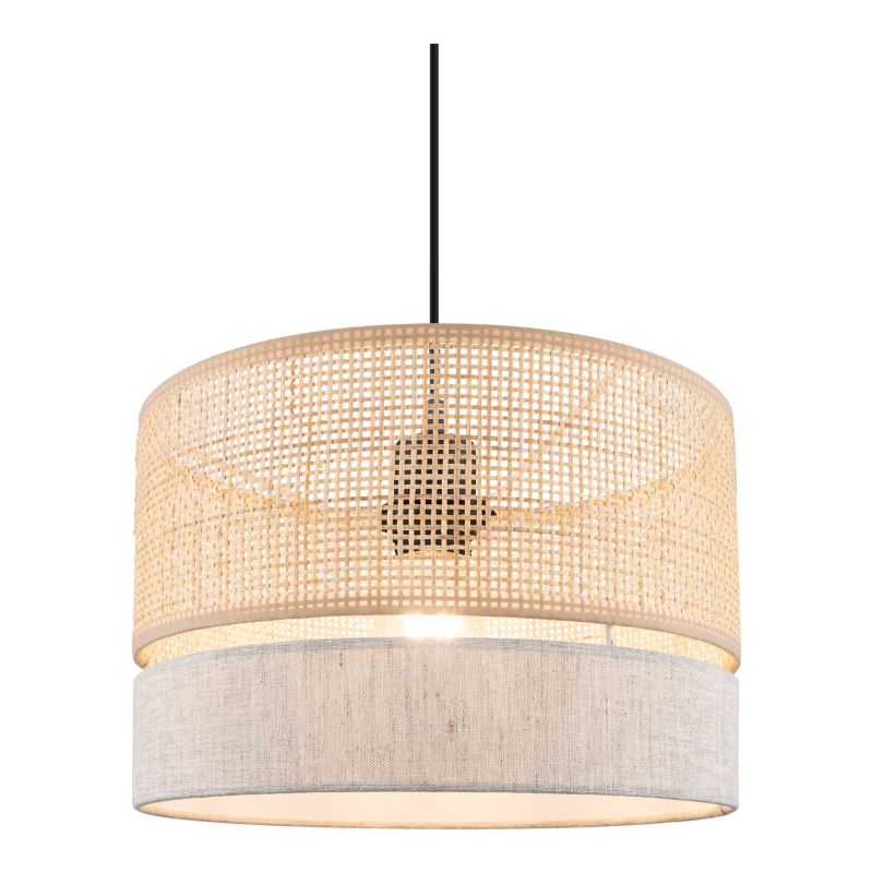 Lampa wisząca GoodHome Conebill 1 X E27 30 cm rattan/lina