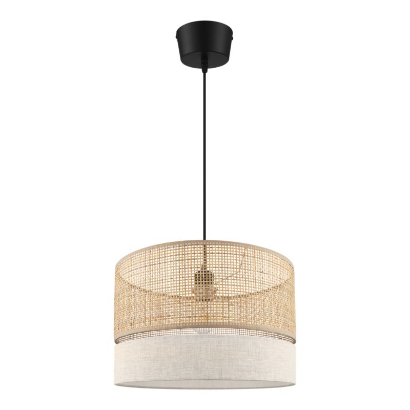 Lampa wisząca GoodHome Conebill 1 X E27 38 cm rattan/lina