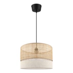 Lampa wisząca GoodHome Conebill 1 X E27 38 cm rattan/lina