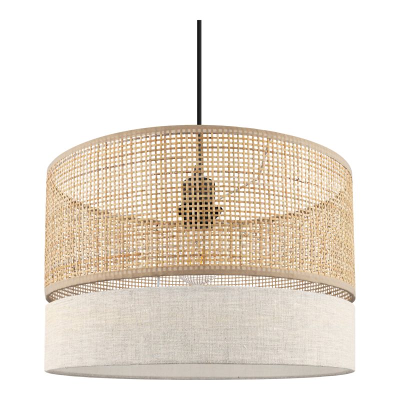 Lampa wisząca GoodHome Conebill 1 X E27 38 cm rattan/lina