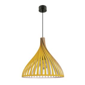 Lampa wisząca GoodHome Crozon 1-punktowa E27 żółta