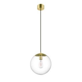 Lampa wisząca GoodHome Dacite 1-punktowa E27 mosiądz