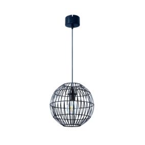 Lampa wisząca GoodHome Dacite 1 x 40 W E27 28 cm ciemny bambus